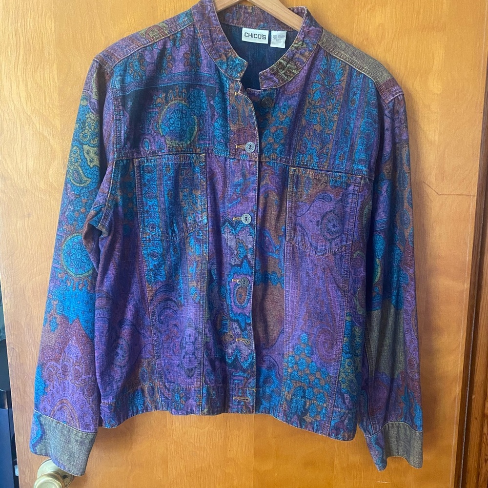 Chico's Multicolor Paisley Jacket